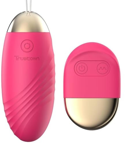 Bullet Vibrator Trustown Vaginal Vibrating Egg Fernbedienung für G-Punkt Klitoris Stimulation Premium Soft Silikon 10 Vibrationsmodi Wiederaufladbar Adult Sex Toys für Frauen und Paare