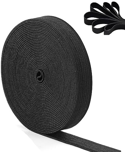 GOIEHIR Gummiband, 10 meter elastiskt band, gummiband bredd 15 mm, för byxgummi, hushåll gör-det-själv hantverk, svart