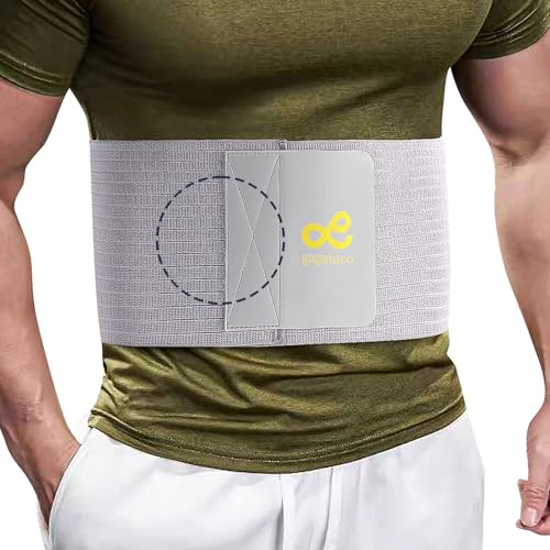 gagaiuco Ceinture pour hernie ombilicale. Ceinture abdominale homme avec coussinet de compression. Ceinture abdominale femme - ceinture post partum. Ceinture médicale ventre avec soutien ombilical-L