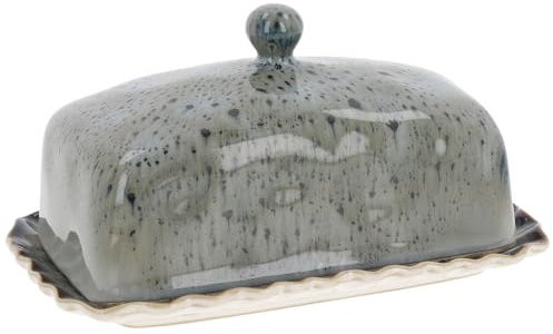 Lesser & Pavey Elements Reactive Glaze Butter Dishes for Kitchen & Home | Dishwasher Safe Butter Dish with Lid for Keep Butter Fresh | Durable BPA-Free Butterdish for Butter Storage