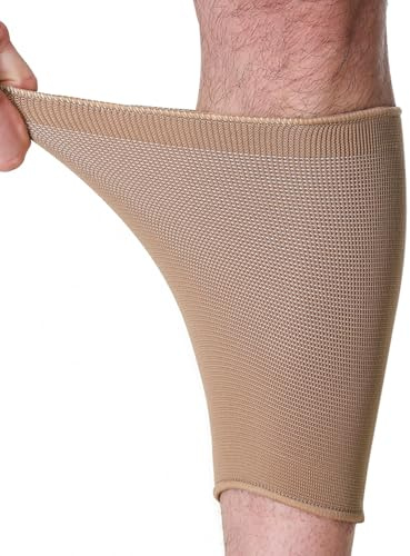 NeoTech Care Calf Compression Sleeve for Calves Support or Shin Splint (Beige Color, Size L, 1 Unit)