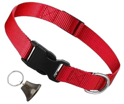 Sghtil Colliers pour Chèvres avec Clochettes | Harnais Réglable en Nylon avec Clochette | Cloche Sonore pour Pâturage, Design Anti-Fugue - Accessoires pour Bétail et Animaux de Compagnie (Chèvres,