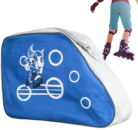 Schlittschuhtasche – atmungsaktiver Eiskunstlauf-Tragehalter, Rollrucksack, Aufbewahrung, verstellbar, leicht, für Kinder, Mädchen, tragbare Eisübung, Reisen, Sport, Training