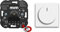 EBROM® Unterputz Universal LED Dimmer Drehdimmer + Busch Jäger Dimmerabdeckung 6540-84-102 Studioweiß glänzend Future Linear, Phasenabschnitt & Phasenanschnitt für LED 3-150 Watt & Halogen 10-400 W/VA