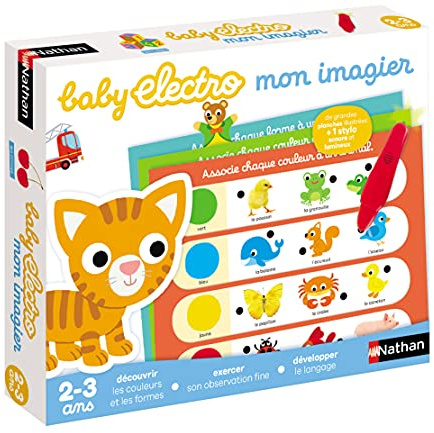 Nathan – Baby Electro mon imagier – Jeu d'apprentissage – Jeu électronique – Apprends tes premiers mots avec Baby electro – Dès 2 ans