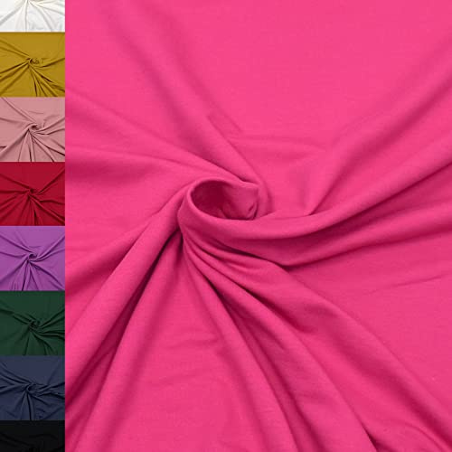 MAGAM-Stoffe Elias Sweatstoff uni innen angeraut und weich Meterware ab 50cm (08. Pink)
