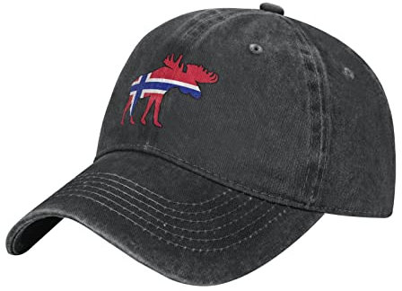 778 Baseballkappe Elch Mit Norwegen-Flagge Baseball Mützen Atmungsaktiv Baseball Kappe Verstellbare Trucker Cap Für Running Outdoor Sport