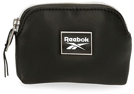 Reebok Tina Monedero Negro 12x8x2 cms Piel sintética
