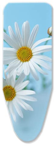 Bügelbrettbezug 160x60cm, Extra Groß, Bügelbrettbezug für Dampfbügeleisen, Bügeltischbezug XXL, 100% Baumwolle, Bügelbrettbezug für schnelles & knitterfreies Bügeln, mit 4 Spannern