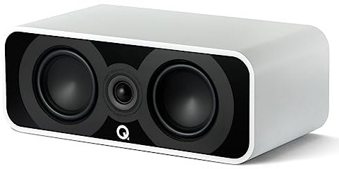Q ACOUSTICS Altoparlante centrale 5090 nero satinato – 2 x 4,5 Mid/Bass Driver, 1 x 1 Tweeter – Altoparlanti TV per sistema audio surround – Altoparlanti per giradischi in vinile Hi-Fi, altoparlanti