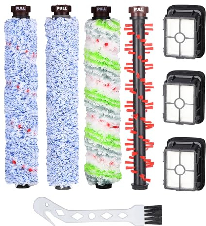 Zubehör für Bissell Crosswave 3-In-1,1 Haustier-Rollbürste + 1 Bodenbürste + 1 Teppichbürste + 1 Mehrzweck-Hauptbürste + 3 Filter,für Bissell CrossWave 1866 1785 2052 1713 2225 2519 1926 Staubsauger