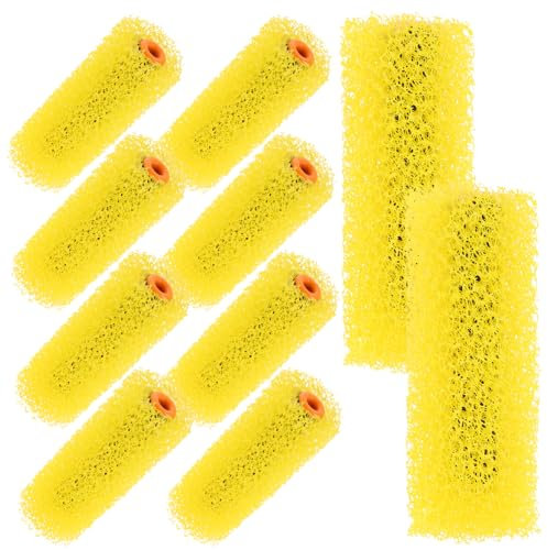 Yellow Sponge Paint Roller Covers 10pcs for Textured Wall Paint