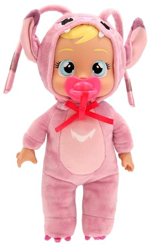 Bebes Llorones IMC Toys Tiny Cuddles Disney Angel, Muñeca Bebé de Peluche, Inspirado en la Amiga de Stitch, Llora Lágrimas de Verdad, Juguete Regalo para Niños y Niñas a Partir de 18 Meses