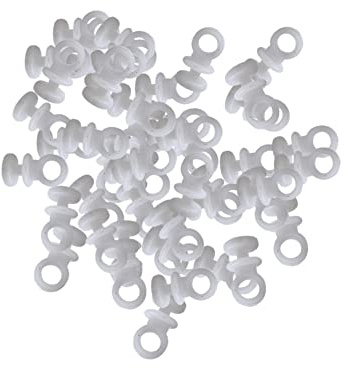 50 ganchos de plástico para cortinas, rieles de cortina para cámper, furgoneta, autocaravanas, caravanas, barcos, cortinas de fácil deslizamiento