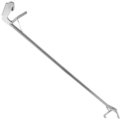 Hemobllo Pince à Serpents en Acier Inoxydable Pliable 1,2 M Verrouillage, Outil Antidérapant pour Jardinage et Chasse aux Reptiles, Attrape-Serpents Pratique pour Amateurs