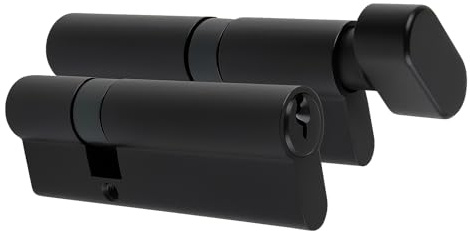 Set de serrures cylindriques 30/50 mm | Cylindres de serrure et cylindres à bouton avec 5 clés | Cylindres profilés pour porte d’entrée et porte d’appartement | Set de serrures de porte pour la