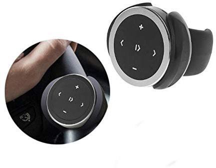 DONGMAO Telecomando al Volante, Pulsante multimediale Bluetooth 3.0 Wireless Riproduci Musica Telecomando per iOS/Android