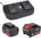 2 Batteries 4Ah et Chargeur Double Super Rapide Batterie 18V Easy Full - 2X 3.5A - Outils Jardinage Bricolage sans Fil Easy Full