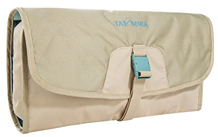 Tatonka Travelcare Kulturbeutel - Flache Waschtasche zum Aufhängen mit Fächern und Spiegel - 32 x 17 x 4 cm (Bown Rice)