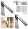 Hidden Door Hinge,Door Pivot Hinges for Hidden Door Bookcase Heavy Side Type (Silver, Big 1PCS)