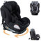FableKids Kinderautositz mit Isofix | 360° drehbar | Autokindersitz | Autositz | Kindersitz i-Size 40-150cm | 5-Punkt-Sicherheitsgurt | 8-fach einstellbare Kopfstütze ECE R129/03 | Schwarz