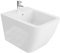 LAVITA Universal Wand Bidet, WC mit Hahnloch und Überlaufschutz aus Keramik 35,5 x 51 x 32,5 cm Sitzwaschbecken zur Montage an der Wand, Onil, Wandmontage