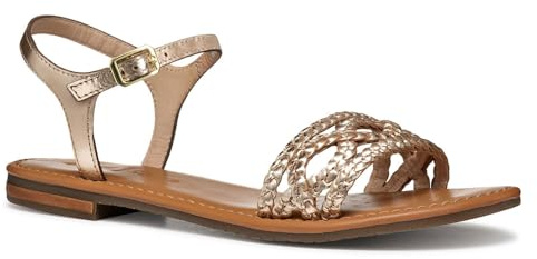 Geox D Sozy S A - Sandalo Scorrevole Donna, Lt Gold,