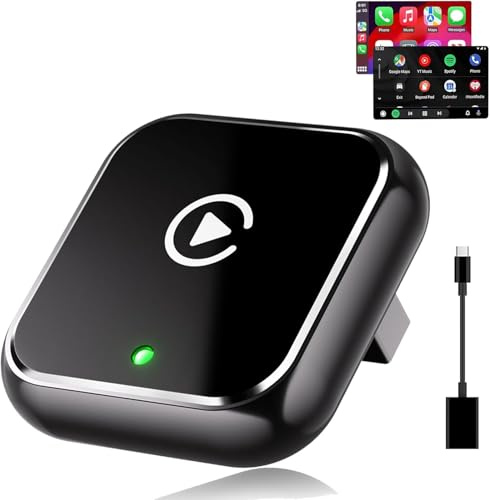 CarPlay sans Fil 2 en 1 pour Apple CarPlay/Android Auto,Mini Adaptateur sans Fil pour iPhone/Android et Plus de 927+ Voitures,Bluetooth 5.3 et WiFi 6,sans décalage,Plug and Play,Connexion Automatique
