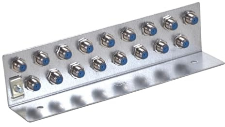 Erwin Weiß GmbH 17-fach Erdungsschiene für Sat Anlage I Erdungswinkel für Potentialausgleich Koaxialkabel I Erdungsblock mit 17 F-Anschlüssen & 2 Erdungsleitungen I Blitz- & Überspannungsschutz