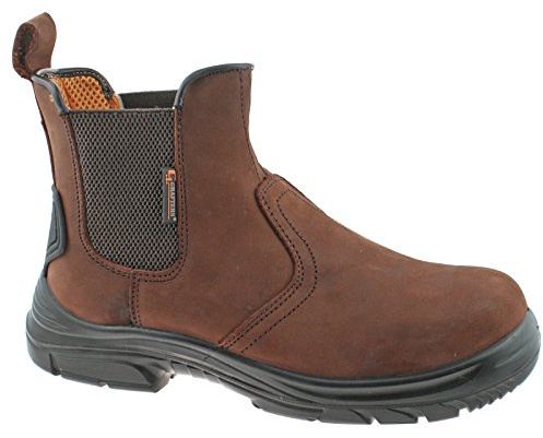 Grafters Mens Super Wide EEEE Fitting Pull On Safety Dealer Boots