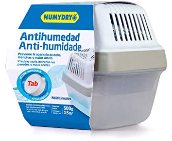 HUMYDRY Y23100FRAMZG Premium Plus Feuchtigkeitstransport Luftentfeuchter mit Tablette von 500 g, Kunststoff, grau