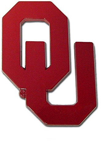 University of Oklahoma Sooners Metal Auto Emblem (Crimson)