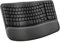 Logitech Wave Keys, teclado ergonómico inalámbrico con reposamuñecas acolchado, escritura cómoda, natural, Easy-Switch, Bluetooth, Logi Bolt, multisistema operativo, Windows/Mac,QWERTY Español-Grafito