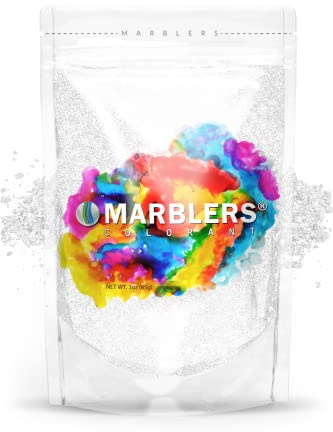 MARBLERS Vitt glimmerpulver [Luna Pearl] 85 g | Kosmetisk kvalitet | Epoxihartspigment | Färgämne | Giftfritt, vegant, grymhetsfritt | Läppglans, naglar, kroppssmör | badbomb, ljus och