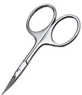 Mini tijeras profesionales para cejas con hoja curvada, pequeñas tijeras de aseo para mujeres y mujeres, acero inoxidable para pestañas, nariz, pelo, barba, bigote, herramienta para hombres