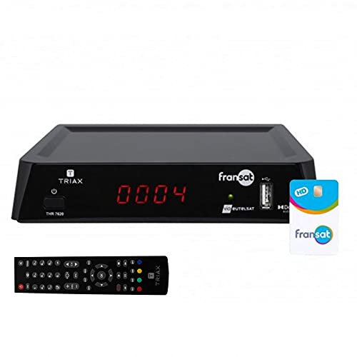 TRIAX THR7620 Récepteur TV Satellite HD + Carte PC6 FRANSAT Eutelsat 5W