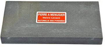 L'ARIEGEOISE, Pierre à aiguiser Naturelle des Pyrénées grain1200 Pierre à affuter Aiguiseur Couteaux Professionnel Affûteur sécateur Ciseaux à Bois Hache Fabrication Artisanale Française 160x80x18mm