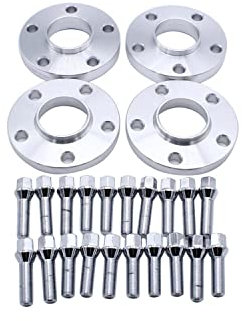 SHLPDFM 4 Stück 15mm & 20mm Spurverbreiterung Distanzscheiben Set Ø66.5 5x112mm mit 20 Stück Radschrauben M14x1,5