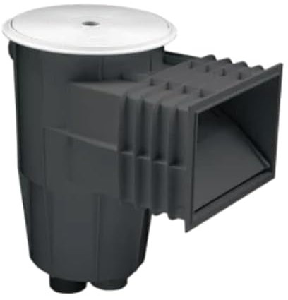 FLUIDRA Skimmers pour piscines de la Marque modèle Skimmer 15 l Pisc. Horm. avec Bouche Standard Couvercle Circulaire Gris Anthracite