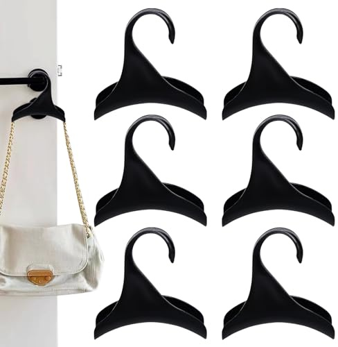 6 Pcs Purse Handbag Hanger Hooks Closet, Unique Twist Design Bag Hanger Purse Hooks, Handbag Storage Hooks, Bag Rack Organizer for Hanging Tote Bag Purses Backpack Satchels Scarves Hat Belt Tie