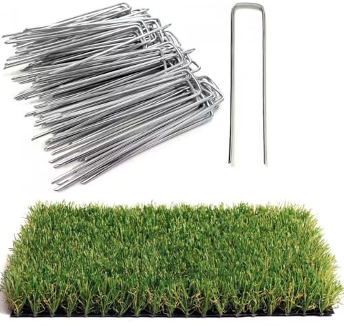FORTUNATO Rotolo Prato Sintetico ErbaBella Larghezza 2 mt Altezza Fili Erba 45 mm + 40 Picchetti Fissaggio 15 cm x 3 cm