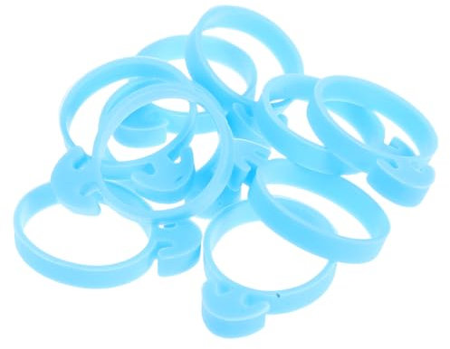 Uonlytech 10 Pezzi Anello Di Tubatura in Silicone Tubazioni in Silicone Sacchetti Di Glassa Per Torte Borsa Per Alimenti Piccole Buste Di Glassa Kit à Poche Sky-blue Gel Di Silice