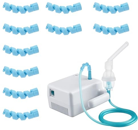 Paquete de 10 Enderezador de Engarce para Soporte de Tubo de Oxígeno, soporte para tanque de oxígeno, manguera de oxígeno, cánula nasal, Accesorios Tubo Oxígeno Cánula Nasal Protector (azul)