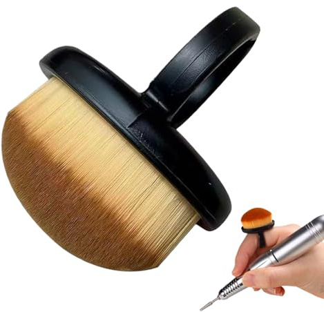 Pinceau de Nettoyage pour Ongles - Brosse de Nettoyage pour Ongles Mains et Pieds avec Anneau | Accessoire Doux pour Voyage, Salon à Domicile et Extérieur - Outil Cosmétique