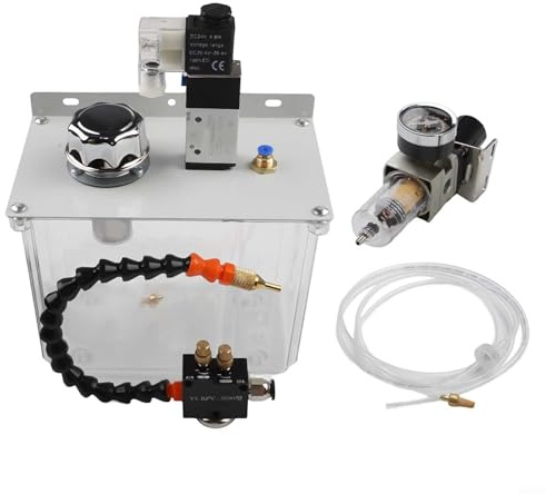 Enfriador de pulverización de 3 L para máquinas CNC, pulverizador de lubricación con tubo de entrada de 0.5 m, válvula solenoide de 24 V/110 V/220 V (24 V)