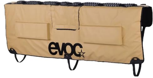 EVOC TAILGATE PAD CURVE Mountainbike-transport för svängda pickuper, cykelbox (e-bike-kompatibel, cykelhållare för max. 6 cyklar, Curved Fit, storlek: M/L), sand
