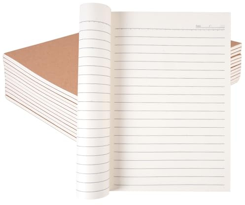 12 Pezzi Quaderno Appunti con Kraft Copertina, 20 x 14 cm Quaderno A5 Rigo, 28 Fogli/56 Pagine A5 Taccuini, Block Notes Piccoli, Tascabile Quadernino per Famiglia, Scuola, Ufficio, Viaggi (Marrone)