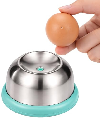 Egg Piercer for Hard Boiled Eggs, Stainless Steel Egg Poker with Retractable Safety Design, Egg Piercer Tool and Egg Punch for Raw Eggs, Anti-Rust Egg Pin, Blue