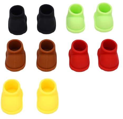 HELEVIA 5 par Dockskor, Svart Brun Röd Gul Grön Silikonstövlar för 17 Cm