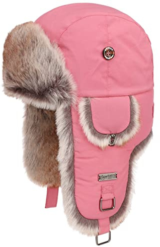 Barts Chapka à Carreaux Kamikaze Enfant Lapeer Bonnets de Ski (Taille Unique - Rose)